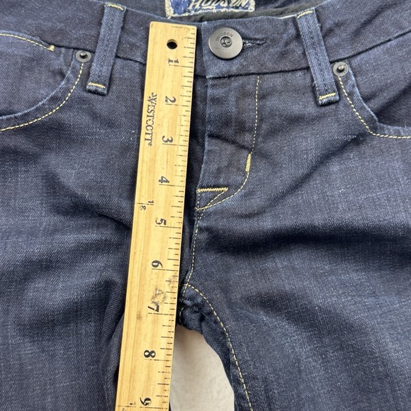 Hudson Jeans Womens 26 Flared Dark Wash Denim Blue Pants - Picture 8 of 10